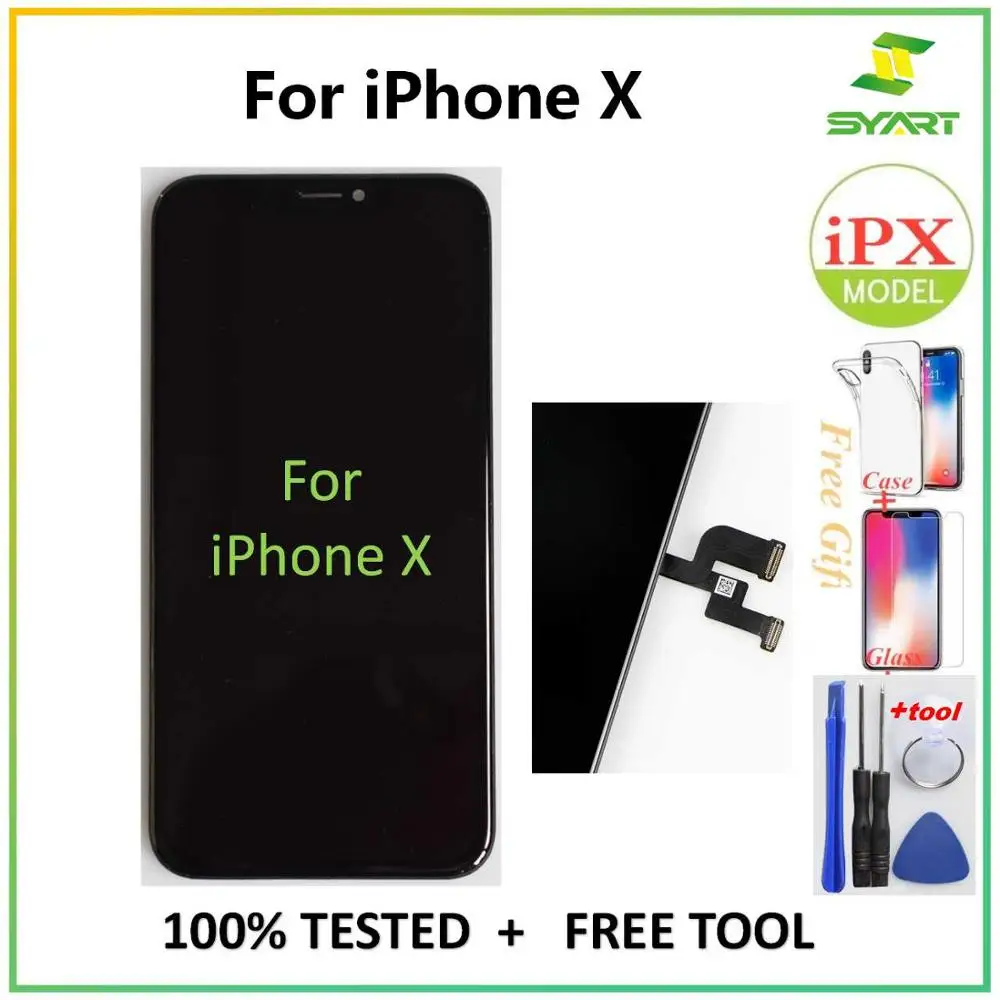 Для iPhone X OLED с 3D сенсорным дигитайзером в сборе без битых пикселей ЖК экран