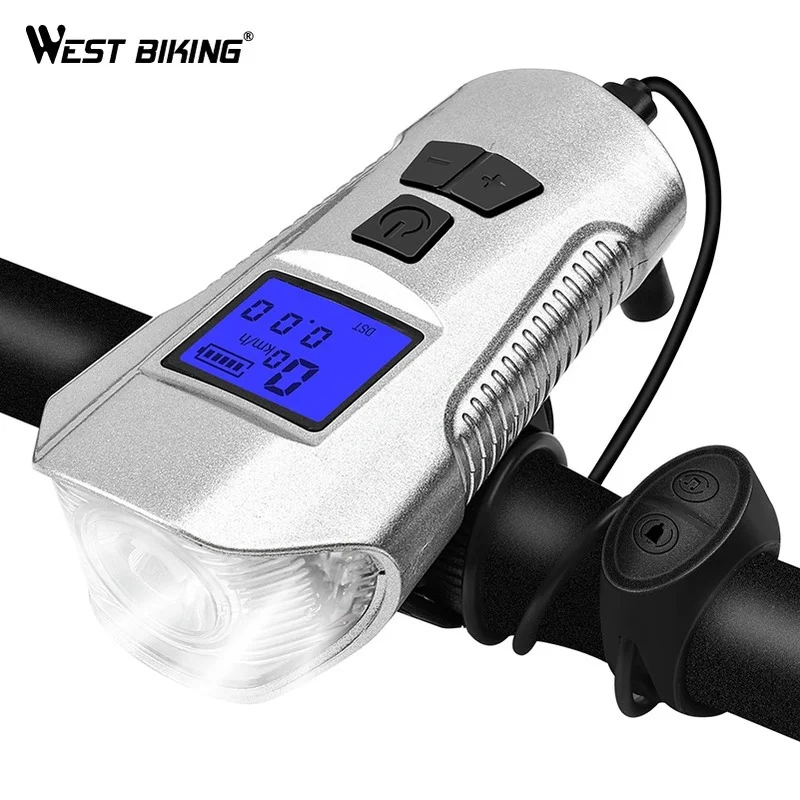 

Фсветильник велосипедный 3 в 1, 1500 мАч, зарядка через USB