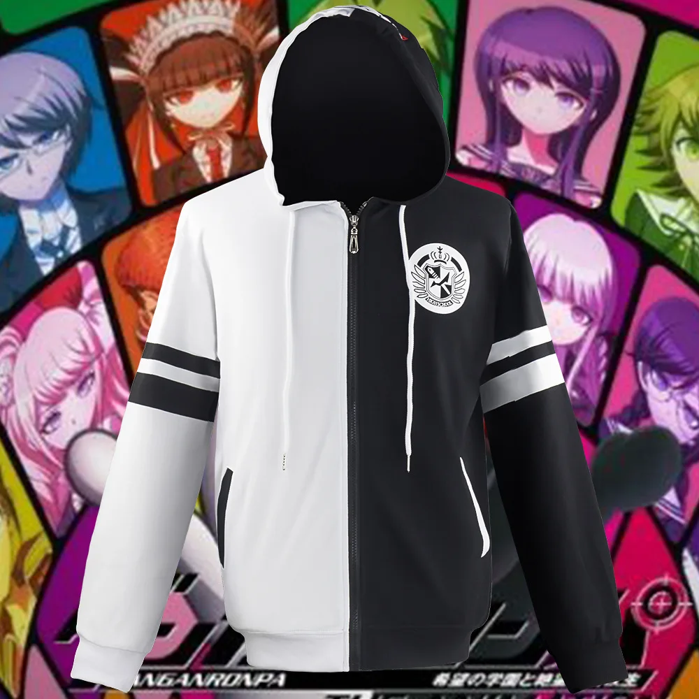 Костюм в стиле аниме данганронпа зимняя толстовка на молнии для взрослых мужчин
