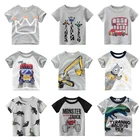 Детская футболка для мальчиков, футболка, автомобильные хлопковые топы для девочек, с рисунком в виде фотографий, с короткими рукавами