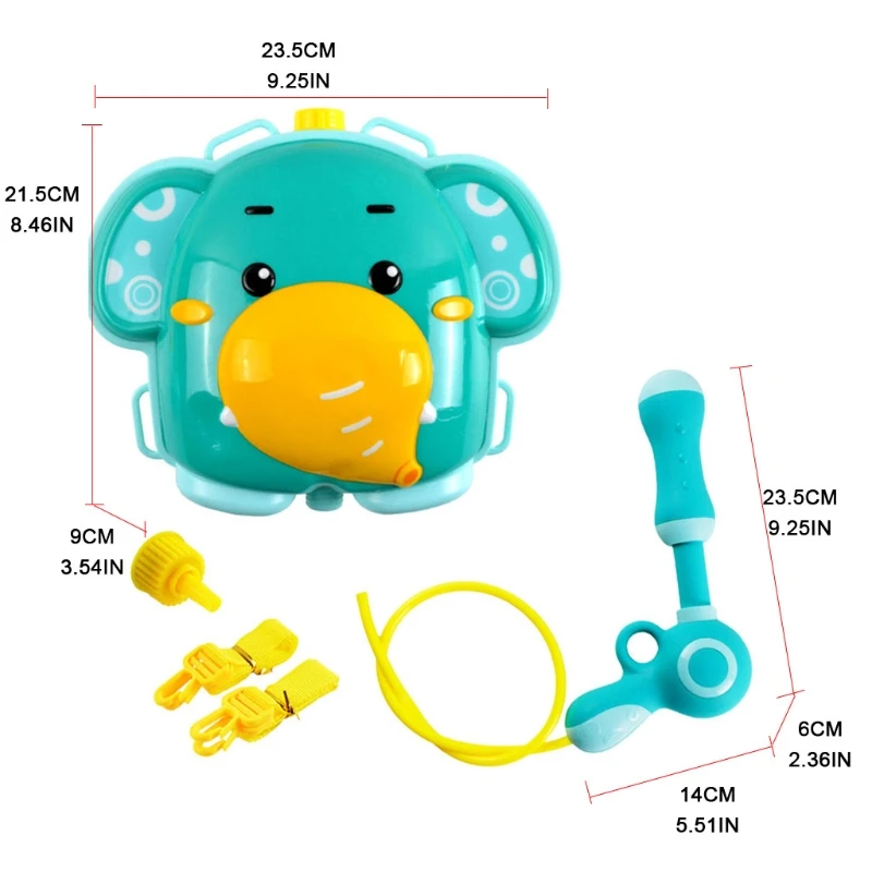 

Water Backpack Squirt Guns Toys with Wide Strap Water Tank Beach for Kids G2AE