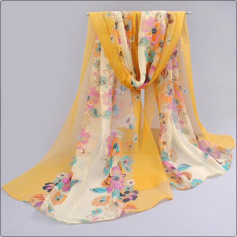 Весной и осенью новый маленький шарф дамы корейской версии диких шифон тонкий