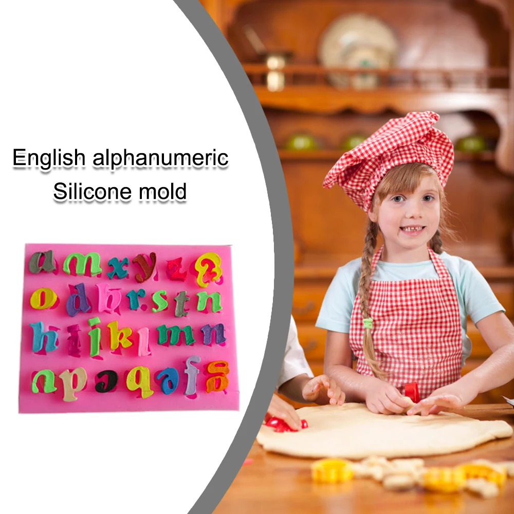 

3pcs Letter Number Alphabet Silicone Molds Fondant Cake Mold Decorating Tools Chocolate Mold Baking Dish Craft Kitchen Tool