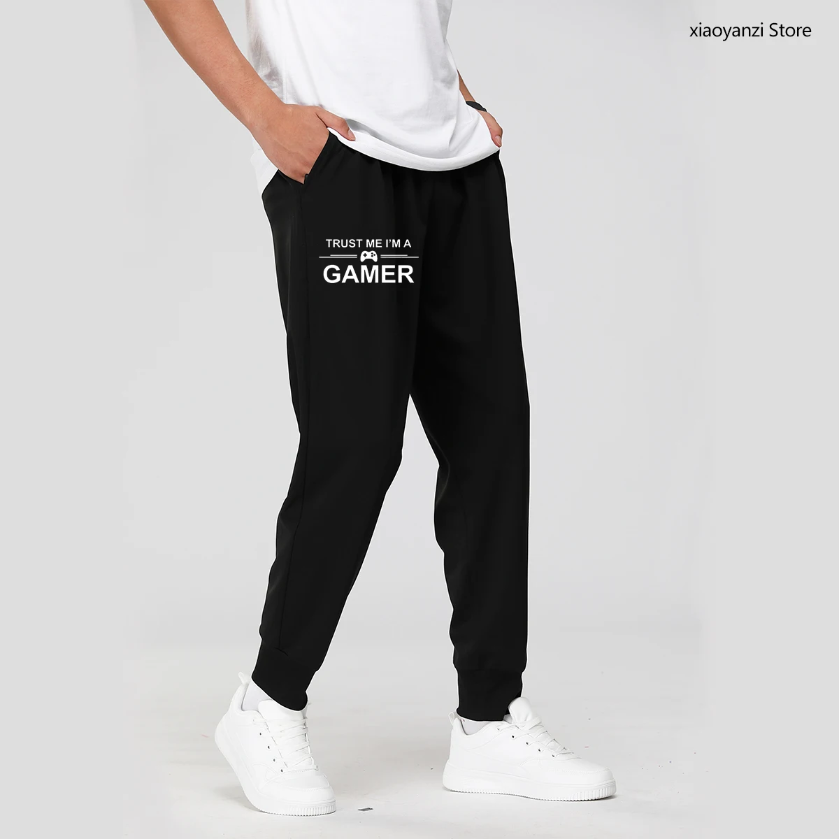 

Trust me I'm a gamer funny printed mens Sweatpants computer geek Sports Long Pants homme Male Fitness Trousers OU-488-09