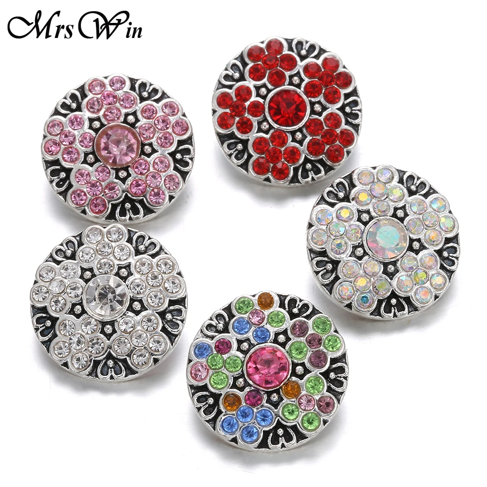 6 шт./лот новинка Рождественская кнопка ювелирное изделие стразы снежинка Цветок