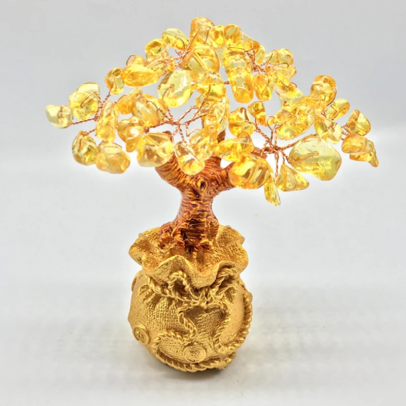 

Natural Crystal Bonsai Money Tree,Lucky Tree Feng Shui Money Tree home decoration accessories home decore