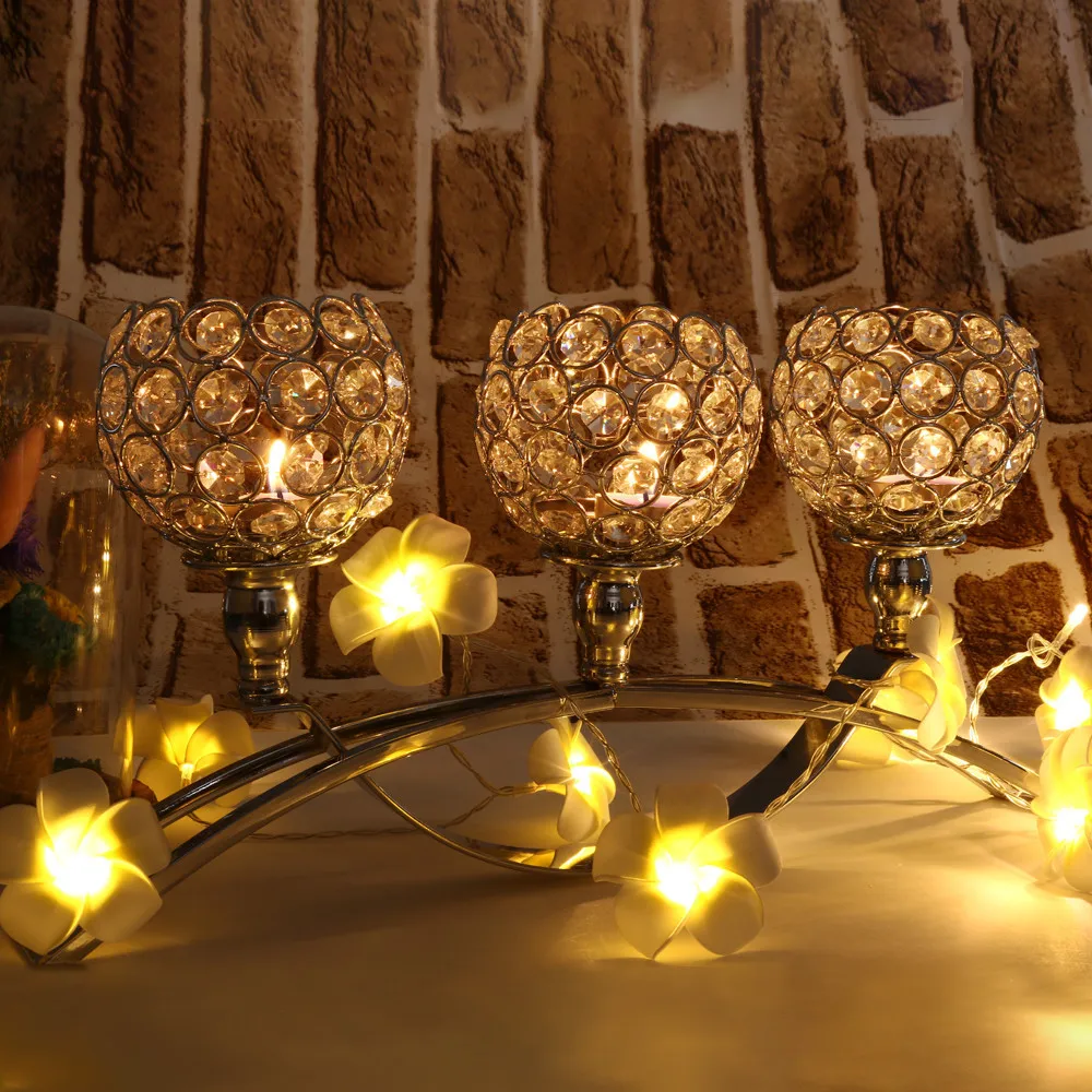 Подсвечники для свадьбы праздника подсвечник с тремя кристаллами праздничное