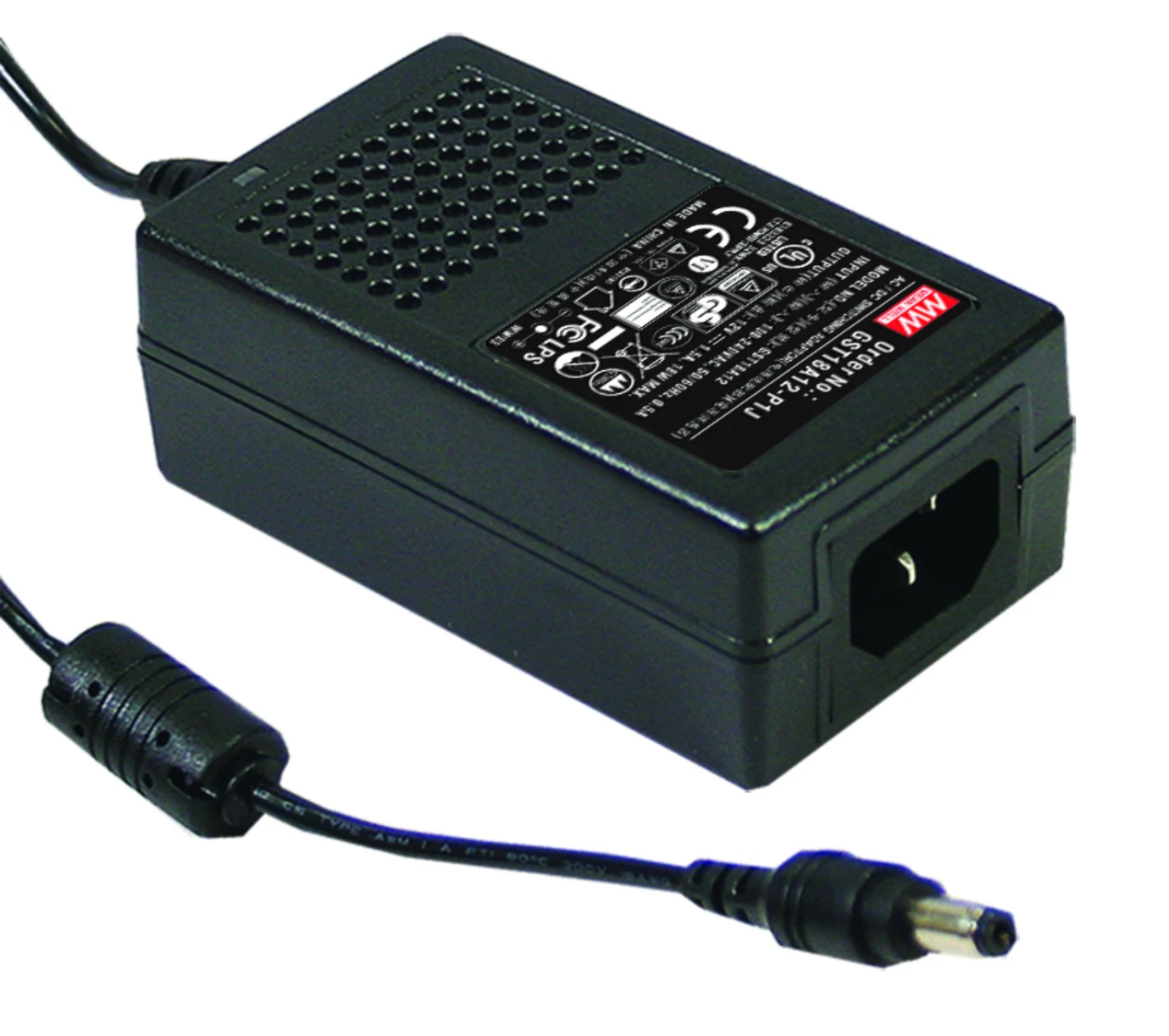 (Только 11 11) Среднее хорошее GST18A15 P1J (6 шт.) 15В 1.2A meanwell GST18A 18Вт AC DC Высокая надежность