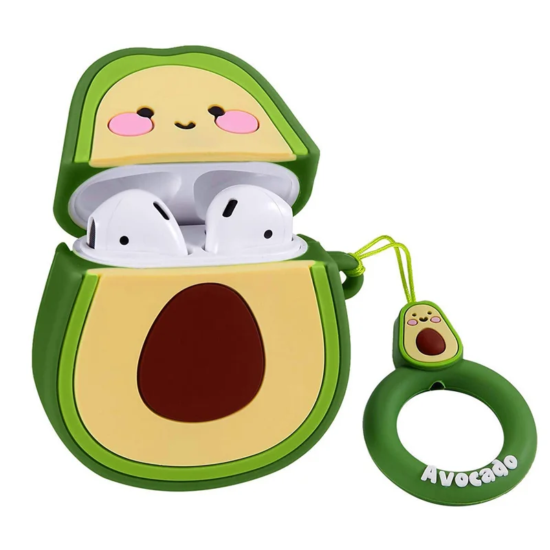 Cute Cartoon di Avocado Morbido Auricolare Custodia Per Apple AirPods 1 2 3 Liquido Del Silicone