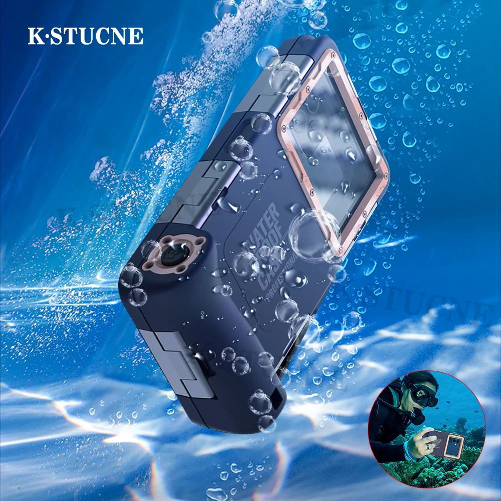 

15m Mobile Phone Universal Diving Phone Case For iPhone 11 12 Pro Max Samsung S10 S21 Note 10 Diving With Hand Rope Phone Shell