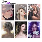 Алмазная мозаика с изображением девушки в виде цветка