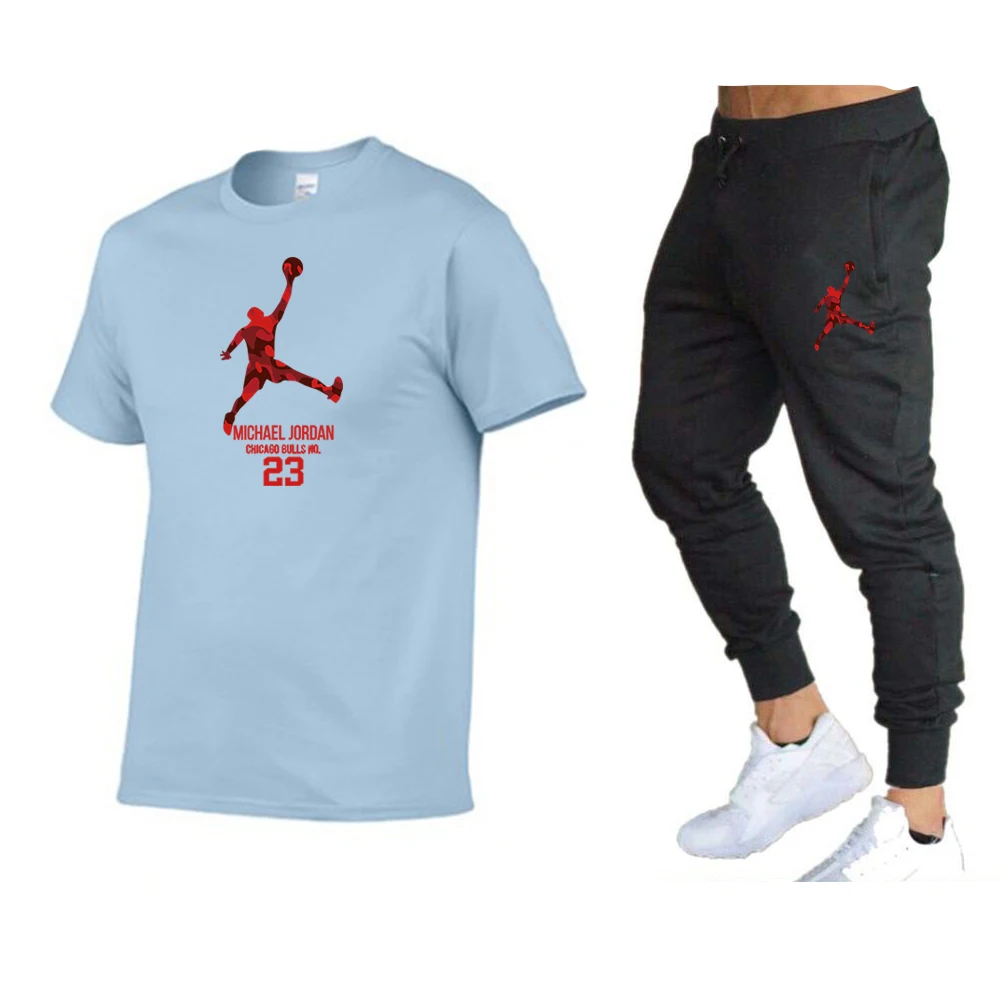

Quick Dry New Casual ComfortableFitness Clothing Men And Women Sets T-Shirt+Pants Two-Piece Set Fashion Clothnes Sports Suit