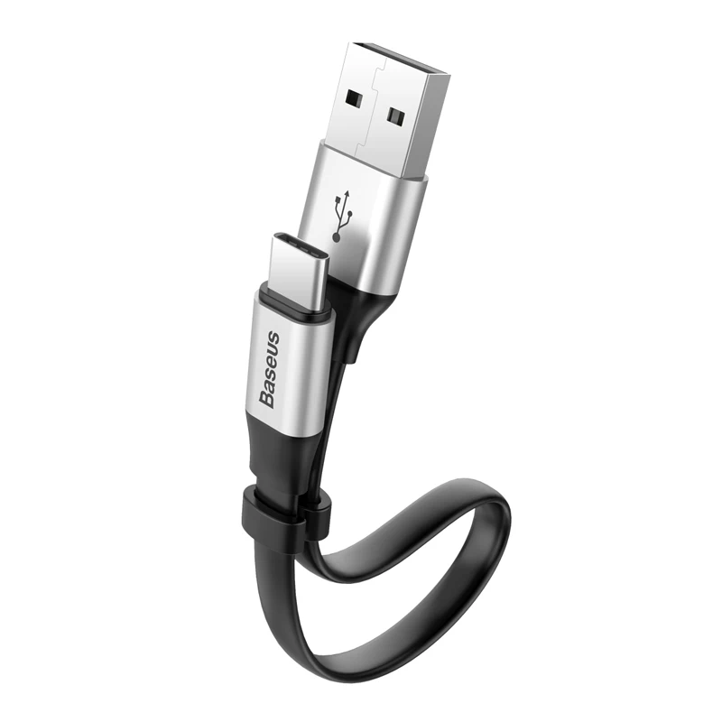Usb type-c кабель короткий 20 см 3A 5A кабель передачи данных для быстрой зарядки для samsung s9 s8 huawei P30 oneplus xiaomi usb c кабель быстрое зарядное устройство - Цвет: Silver 3A