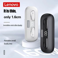 lenovo xt95 tws bluetooth headphone ultra thin touch control wireless earphones with mic digital display headset sport earbuds