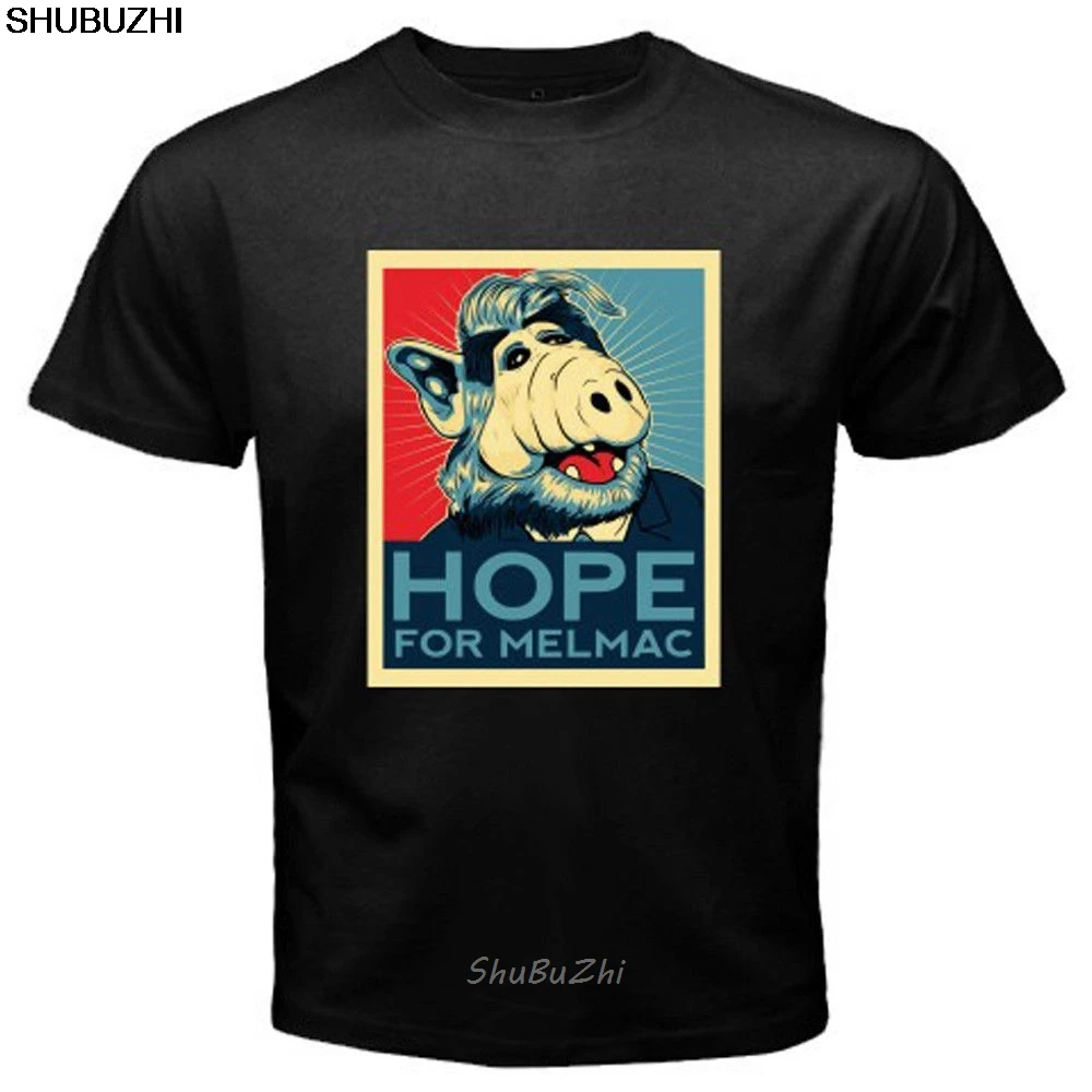 Новая мужская черная футболка ALF Hope For Melmac Alien Movie tv Show с рисунком из мультфильма, Мужская футболка унисекс, новая модная футболка sbz3182