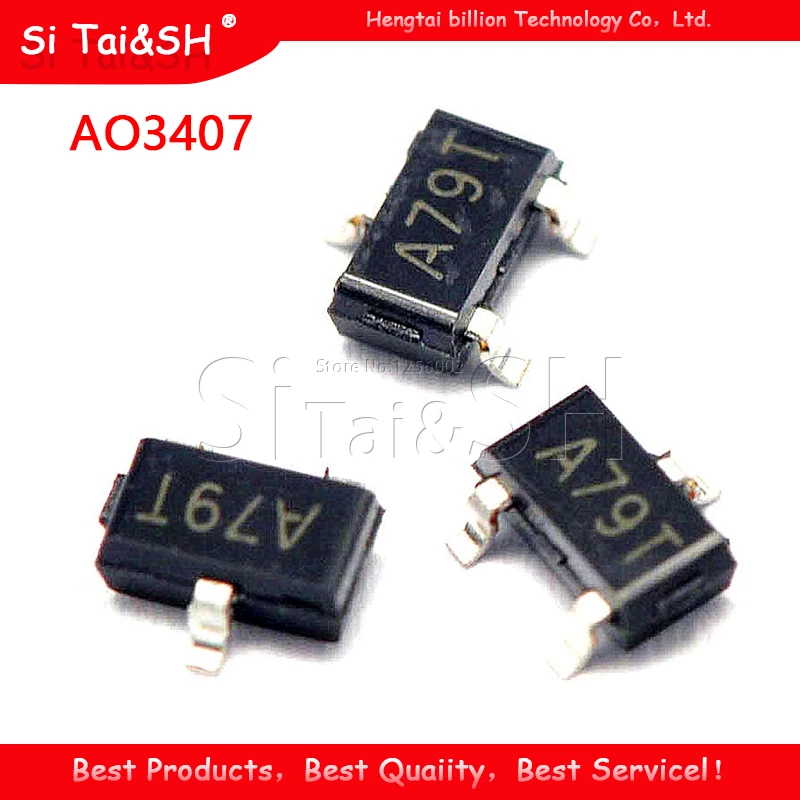 50 шт. AO3407 3407 MOSFET A79T MOSFT P Ch 30V 3.6A 64mOhm Новый и оригинальный|Интегральные схемы| |
