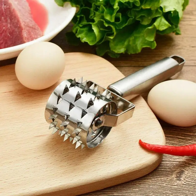 Steel Rotating Meat Tenderizer Hammer Claws Needle Kitchen Steak Grilling Pork Mallet BBQ Poultry Tools | Дом и сад