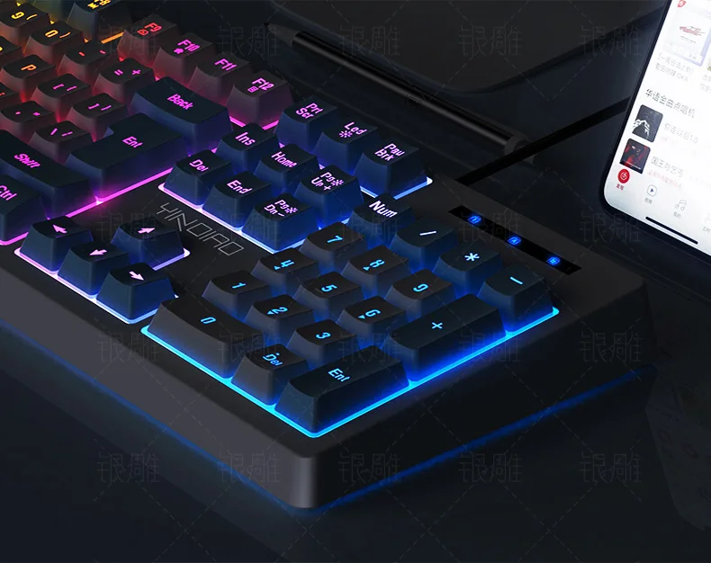Luminous manipulator feel keyboard office game computer accessories wired | Компьютеры и офис