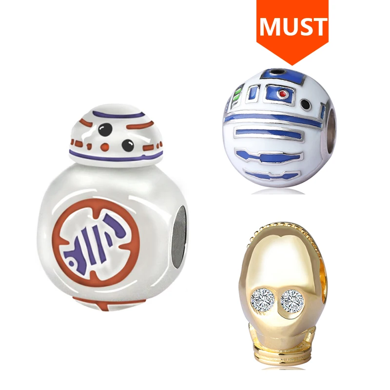 

Коллекция бусин-роботов SG по мотивам фильма, подвеска «сделай сам» из серебра 925 пробы, оригинальный Европейский Шарм-браслет, ювелирные акс...