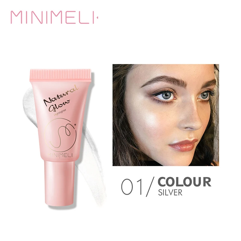 

6ml 3D Stereo Effect Brighten Whitening Natural Skin Tone Rose Gold Silver iquid Highlighter Pearlescent Fine Flashing