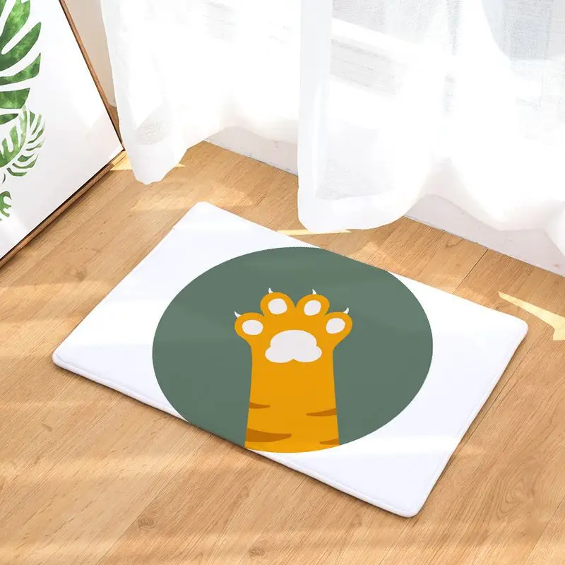 Домашний текстиль фланелевые коврики с принтом кошачьей лапы сюрприз подарок