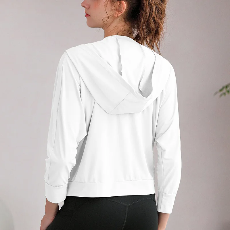 Толстовка для тренировок и бега женщин одежда спортзала карманы повседневный