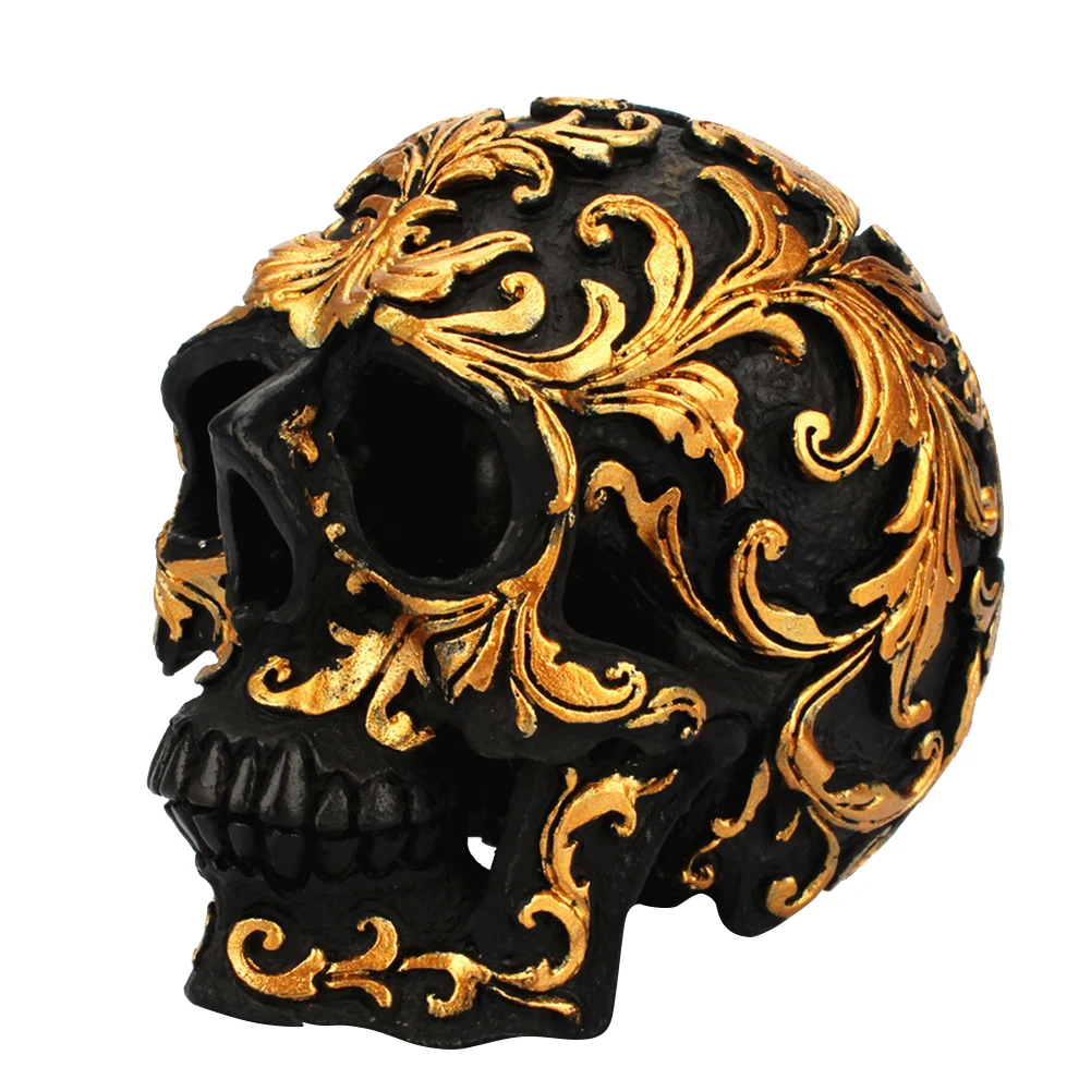 Ужасные смоляные призрачные скелеты Декоративная скульптура черепа Хэллоуин