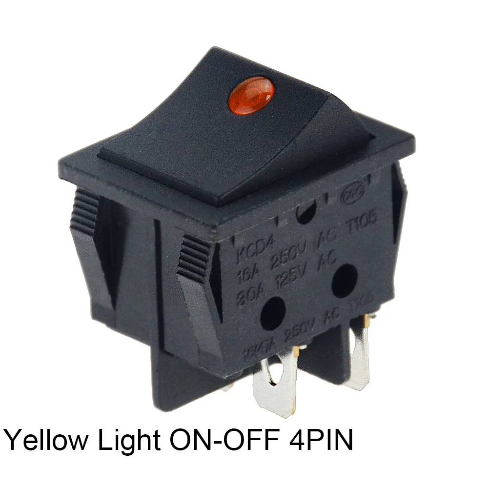 1 шт. KCD4 рокер выключатель питания 2 позиции 3 электрическое оборудование