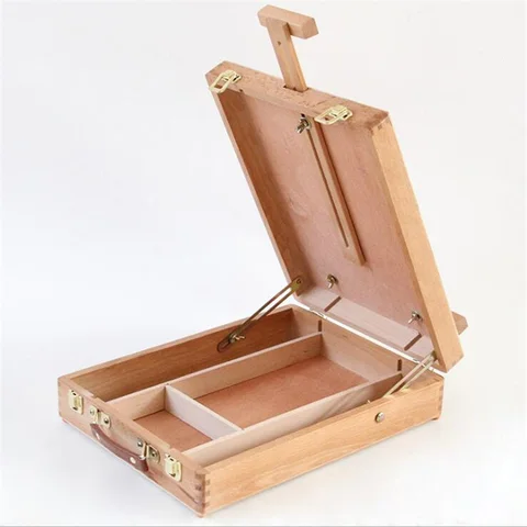 Большая деревянная портативная коробка для рисования маслом, мольберт, скетч, доска для рисования, ящик для рисования, коробка для хранения картины для художника