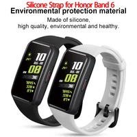 suitable for honor band 6 watcband 2021 new silicone strap for honor 6 smart watch monochrome replacement wristband accessories
