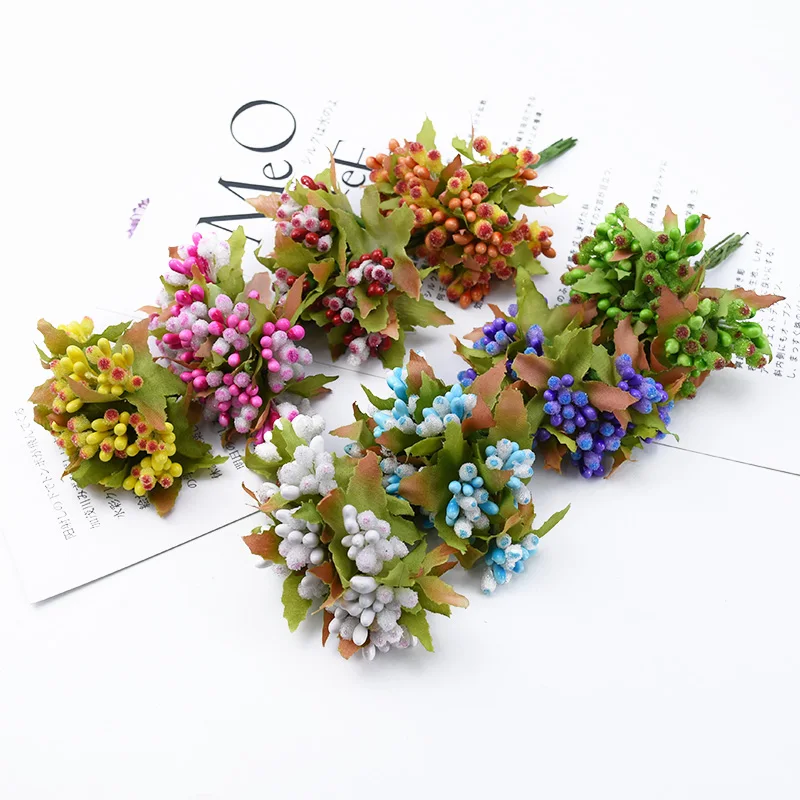 10 штук скрапбукинга цветы stamen Рождественские декоративные цветочные венки вазы