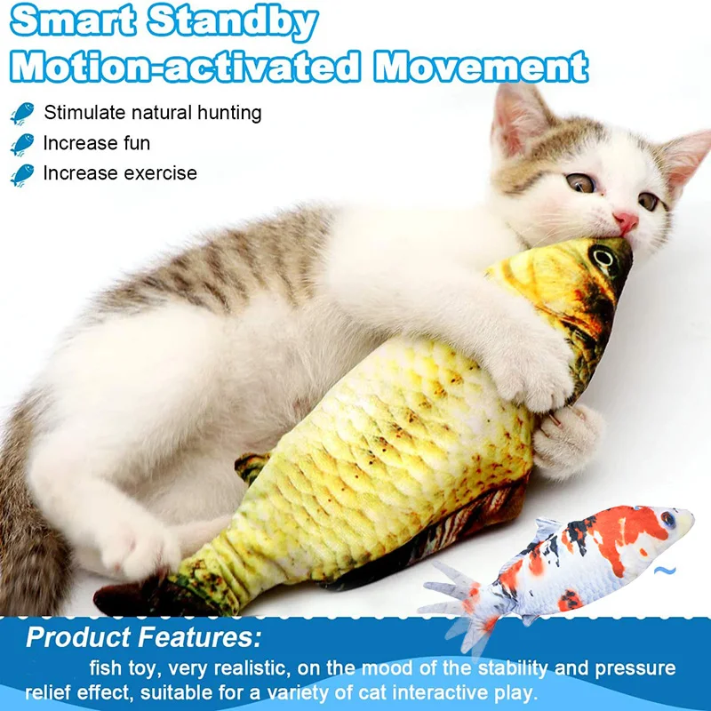 Электрическая рыба-кошка игрушка для домашних животных имитация кота