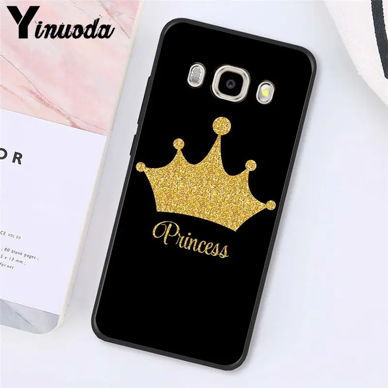 Yinuoda мультяшная корона король и королева чехол для телефона Samsung Galaxy J7 J6 J8 J4 J4Plus DUO