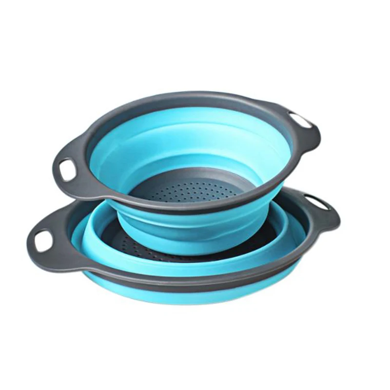 Складная сливная корзина круглая с фильтром для воды телескопическая складная