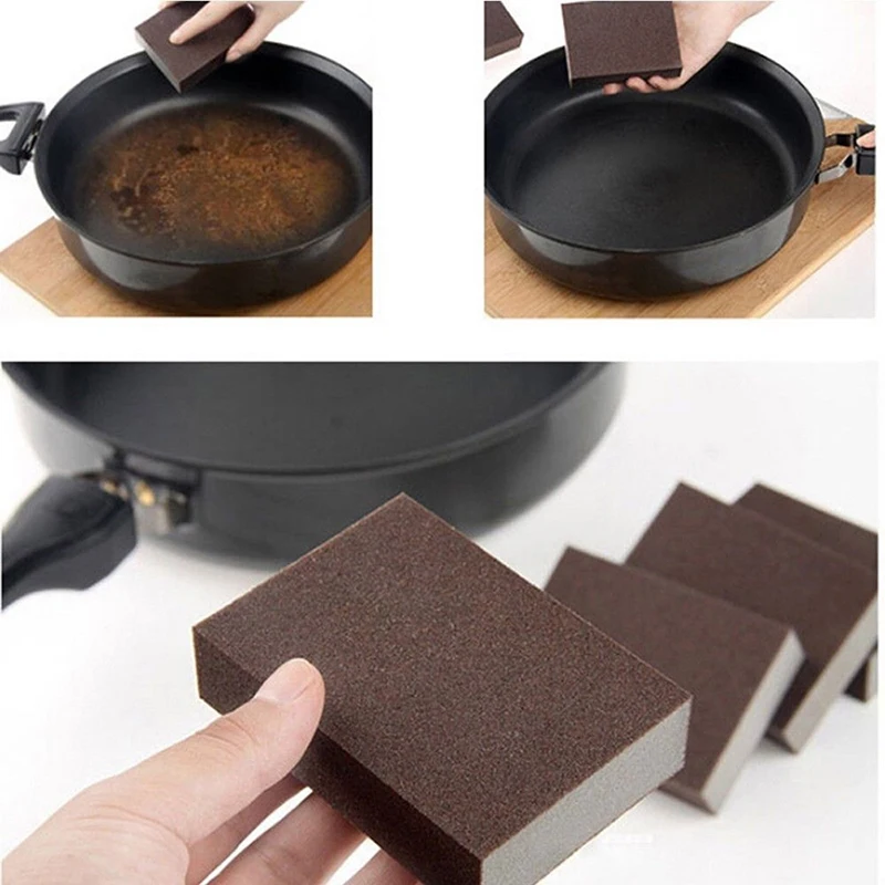 

5x Kitchen Nano Emery Magic Clean Rub Pot Rust Focal Stains Sponges Removing Kit