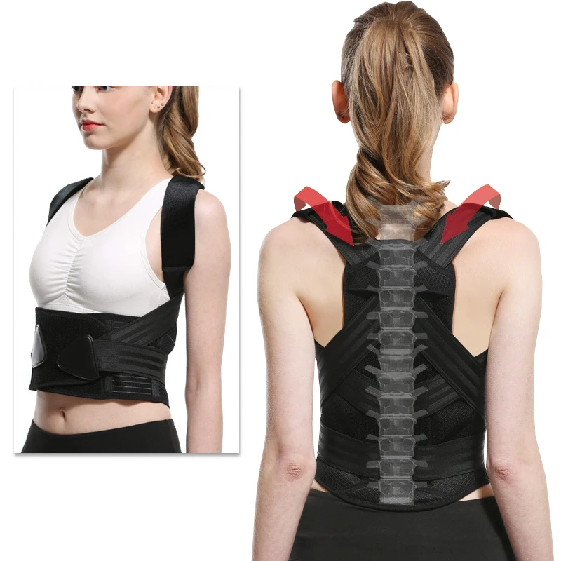 

Medical Orthosis Kyphosis Correcting Band Corset Back Brace Posture Correction Shoulder Upper Back Support Belt Student Adult