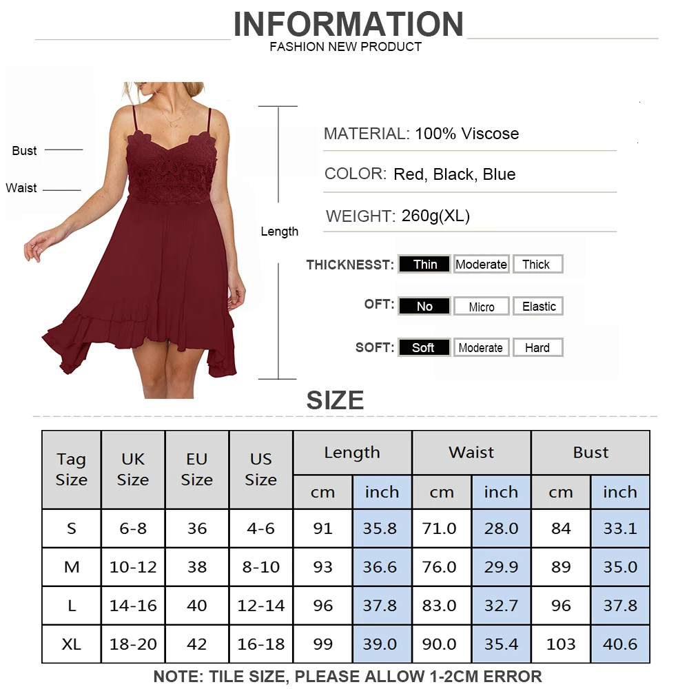 

Lace Deep V Sexy Dress Summer Sleeveless Ruffle Midi Dresses for Women Solid Spaghetti Strap Female Holiday Beach Sundress D30
