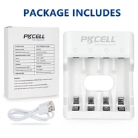 pkcell nizn charger with usb cable for nizn aa aaa rechargeable batteries nizn intelligent charger