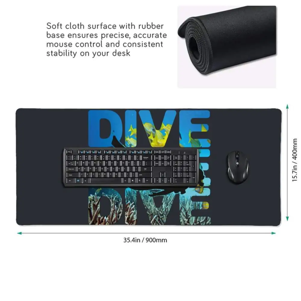 Deep Blue And Beyond Designed Scuba Diving Dive Mouse Pads Gamer Mousepad Alfombrilla Raton Pc Completo With Wrist Support | Компьютеры и