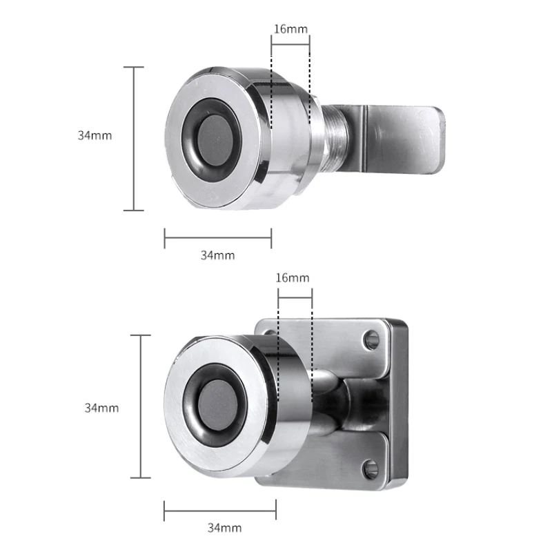 

T21/T22 Zinc Alloy Panel Fingerprint Drawer Lock Wardrobe Lock Electronic Lock Smart Office Drawer Smart Home Dropshipping