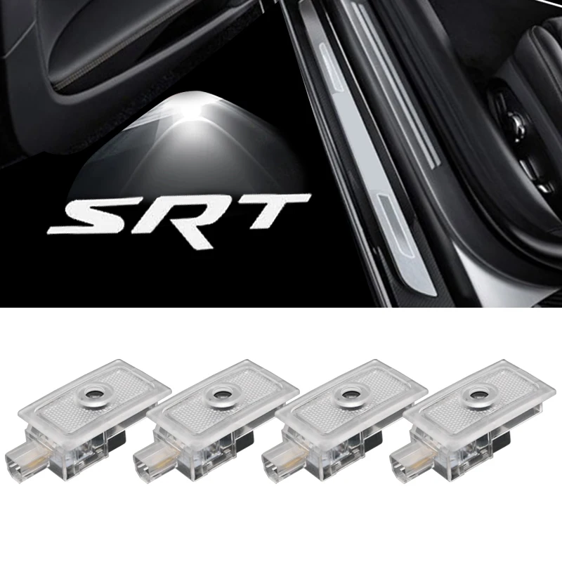 

2-4 pcs Led Car Door SRT Logo Light Car Styling For Dodge Magnum Charger Avenger Shadow Ghost Insignia HD Projector Welcome Lamp