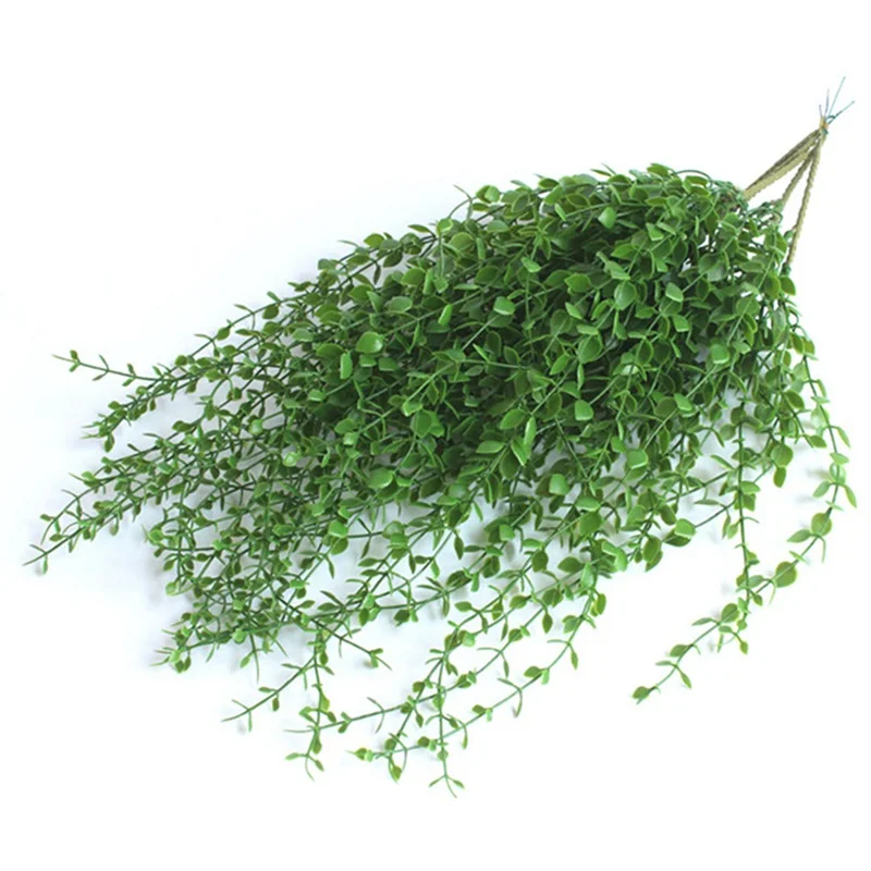 

2020 Artificial Succulents Hanging Wall Plants Fleshy Vine Green Branches Home Decoration Plastic Garland Wedding Decor Rattan