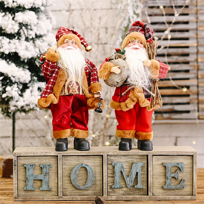 

Santa Claus Doll 2022 Christmas Tree Ornament Merry Christmas Decorations Simulation Of the Elderly Toys New Year Gift xx158