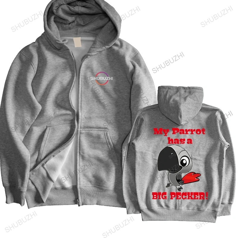 

Мужская Весенняя толстовка, Мужская модная винтажная куртка с капюшоном, мой попугай, с большим пекалом, мужской пуловер, черная Крутая толс...