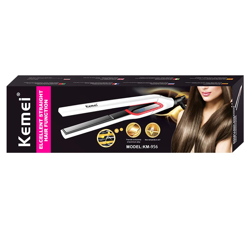 

480F professional flat iron 1/4 hair straightener fast electric straightening iron ceramic styling tool 110-240v digital display