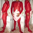 Женские прозрачные колготки с открытой промежностью, большие размеры