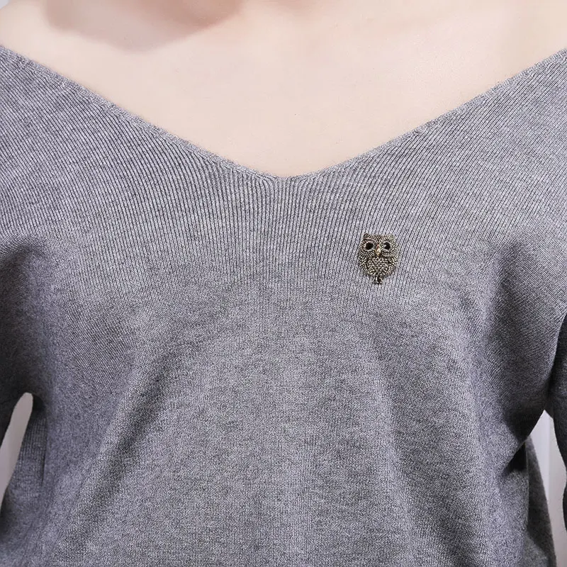 Женская винтажная металлическая брошь MAIKALE булавка с черными кристаллами в виде