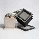 Форма для бетонных сосудов сделай сам, форма для садоводства, цветов, горшков, квадратная форма для растений с подносом, форма для цементной свечи