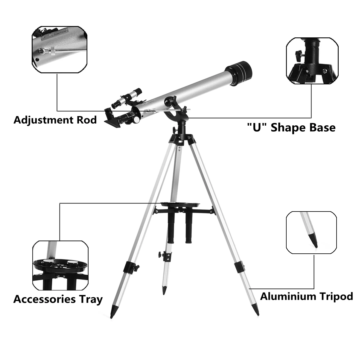 

675x Sky Monocular With Tripod Astronomical Refractive Zooming Telescope for Space Celestial Observation Monocular/Binoculars