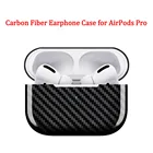 Чехол из углеродного волокна для наушников Apple AirPods Pro  3, чехол из натурального углеродного волокна со светодиодной подсветкой и беспроводной зарядкой для наушников, Жесткий Чехол